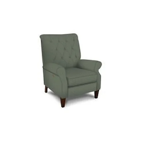 Push Back Chair with Tufted Back
